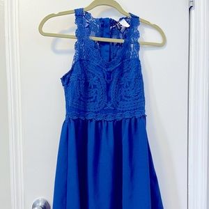 H&M Divided Royal Blue Lace Mini Dress